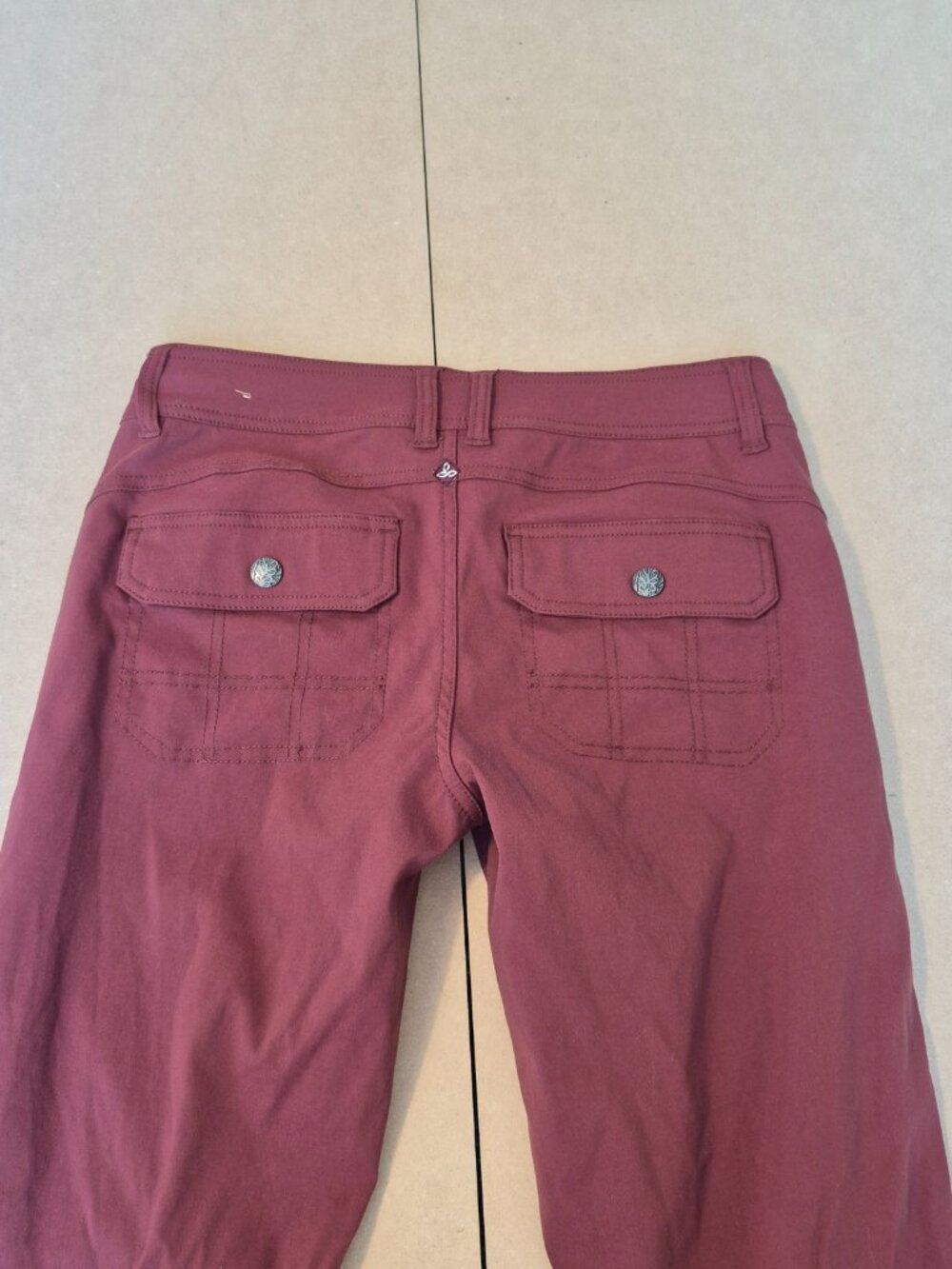 prAna Halle Pants Women’s 4 Regular Burgundy Stretch Zion Hiking Outdoor Bootcut - Picture 5 of 13